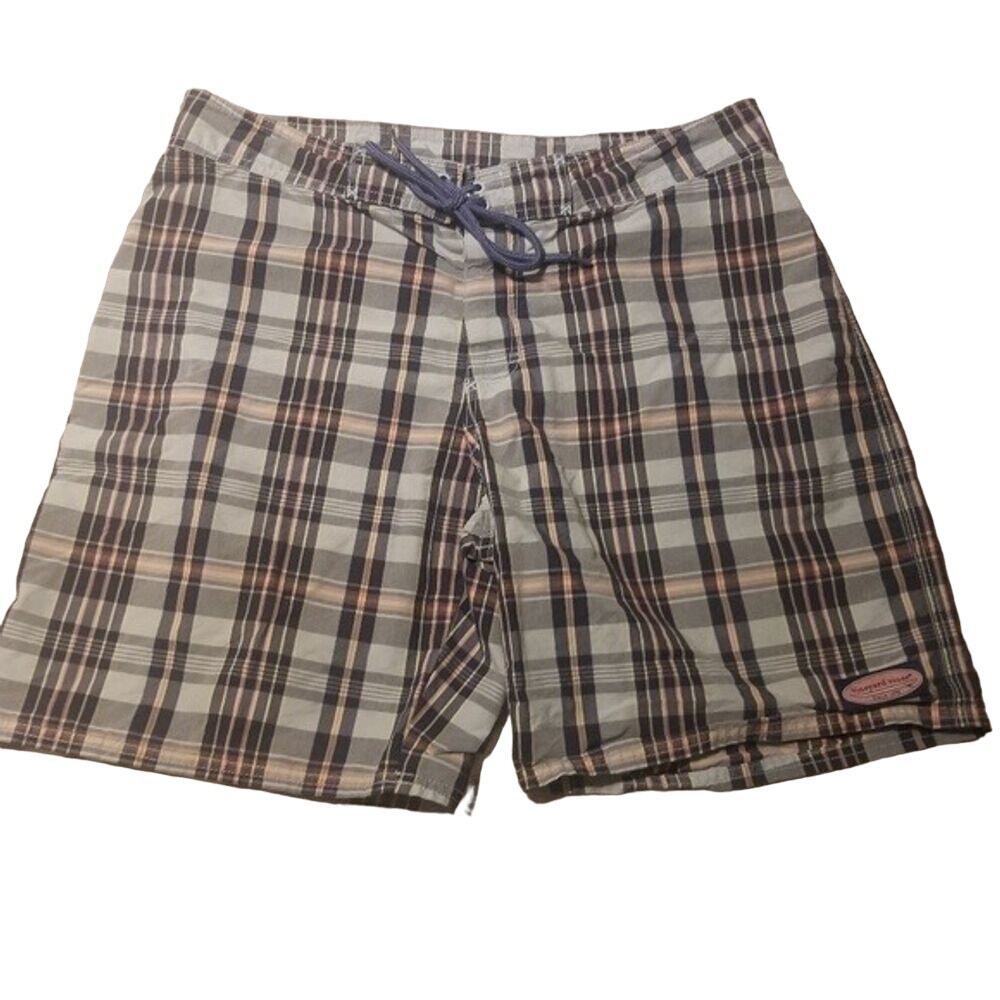 Vineyard Vines Size 34 Plaid Shorts Blue Pink